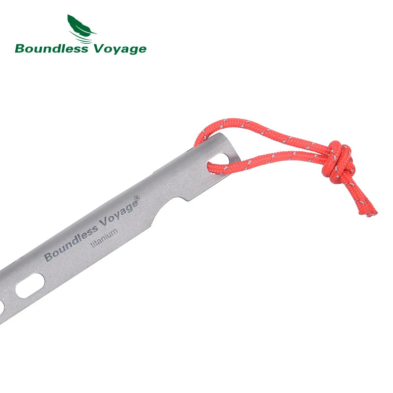 Boundless Voyage Titanium Tent Pegs Ultralight Tent Nail Outdoor Camping Tent V-shape Stakes Portable Pegs 6/8/12pcs/Lot Ti4008P