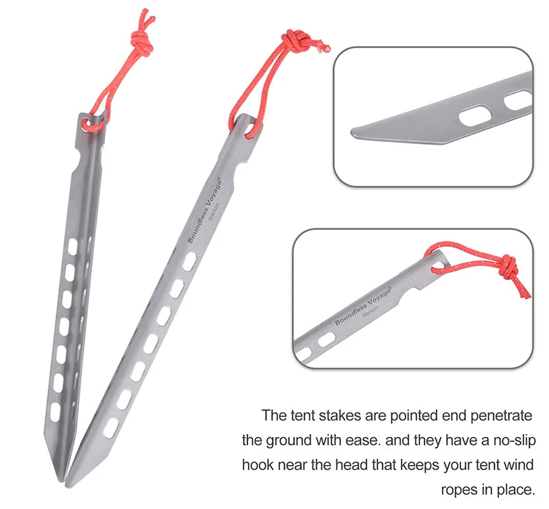 securing-tent-with-v-shape-titanium-pegs