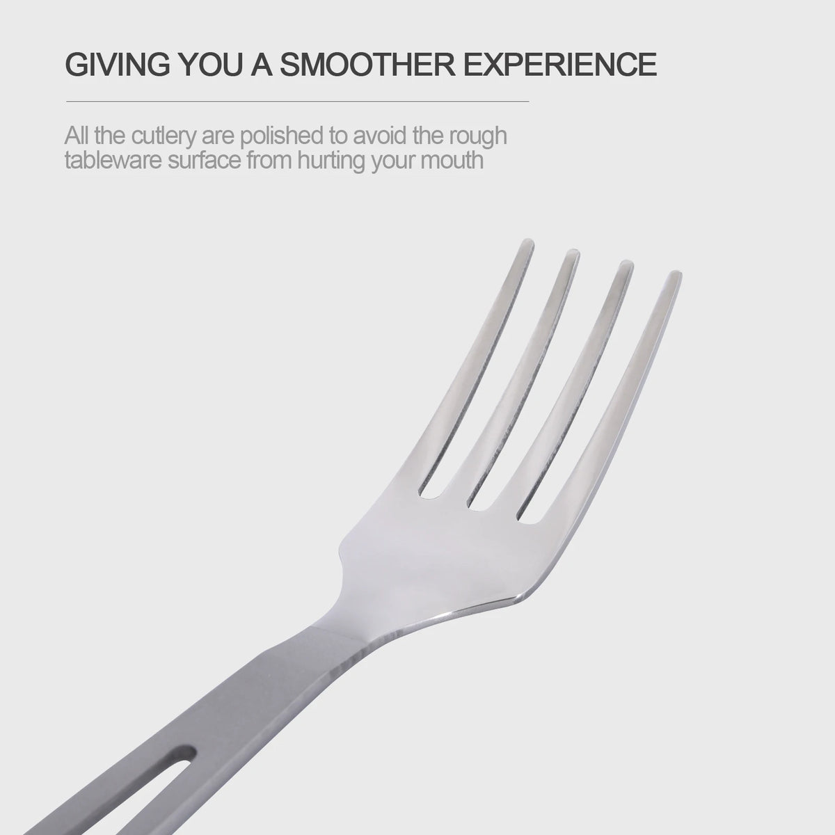 Boundless Voyage Titanium Camping Cutlery Lightweight Spoon Fork Spork Knife Outdoor Picnic Tableware, Travel Dinnerware for Hiking Backpacking Ti1043T