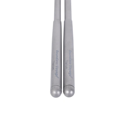 Boundless Voyage Titanium Chopsticks Camping Telescopic Chopsticks Portable Folding Tableware Outdoor Travel Picnic Food Cutlery
