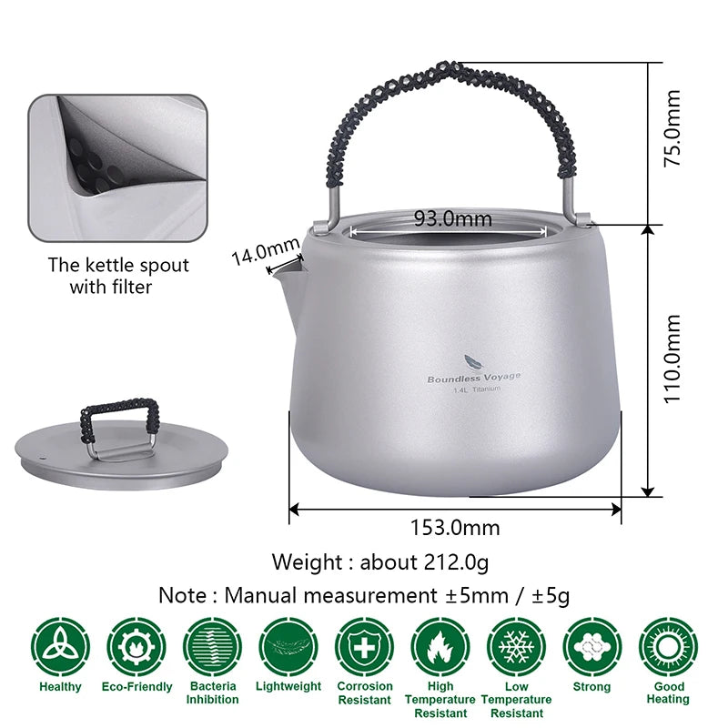 Titanium Kettle with Filter