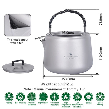 Titanium Kettle with Filter