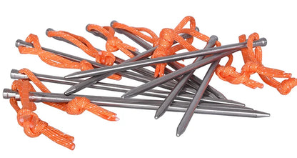 Boundless Voyage Titanium Pegs 165mm Camping Tent Stakes Heavy Duty Tent Nail Outdoor Picnic Tent Pin 4-8-12 pcs/lot Ti4005P