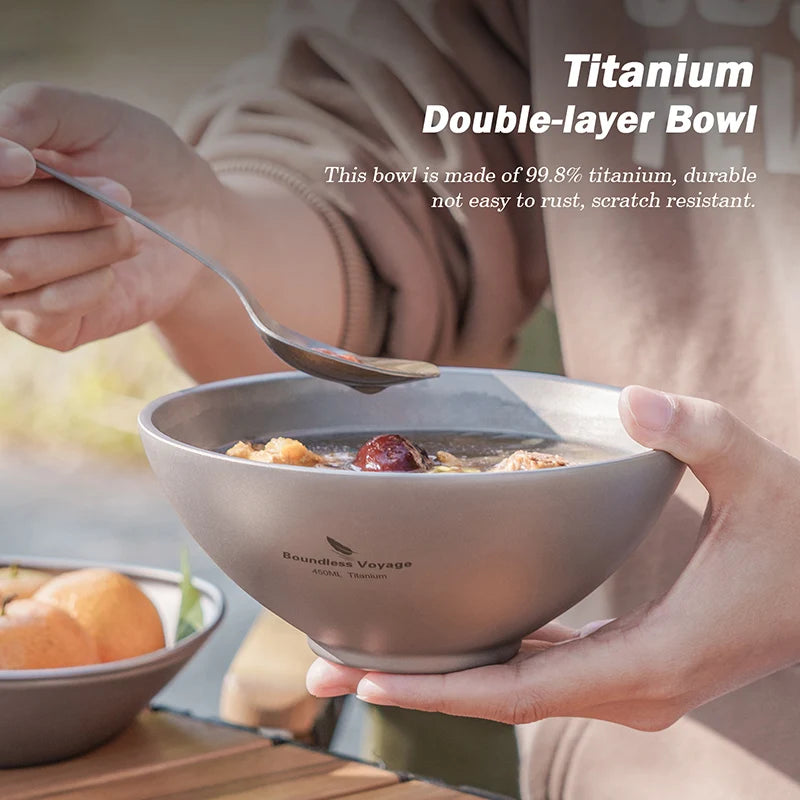 Titanium Double Walled Bowl 220ml / 450ml