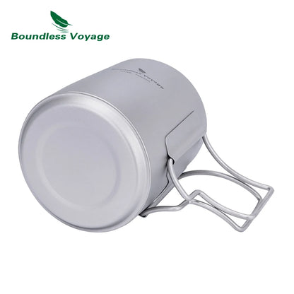 Boundless Voyage Titanium Portable Pour-over Coffee Set 300ml Coffee Mug with Detachable Dripper Outdoor Camping Coffee Maker Ti6007P