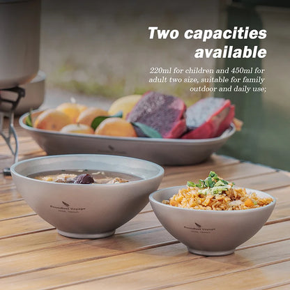 Titanium Double Walled Bowl 220ml / 450ml