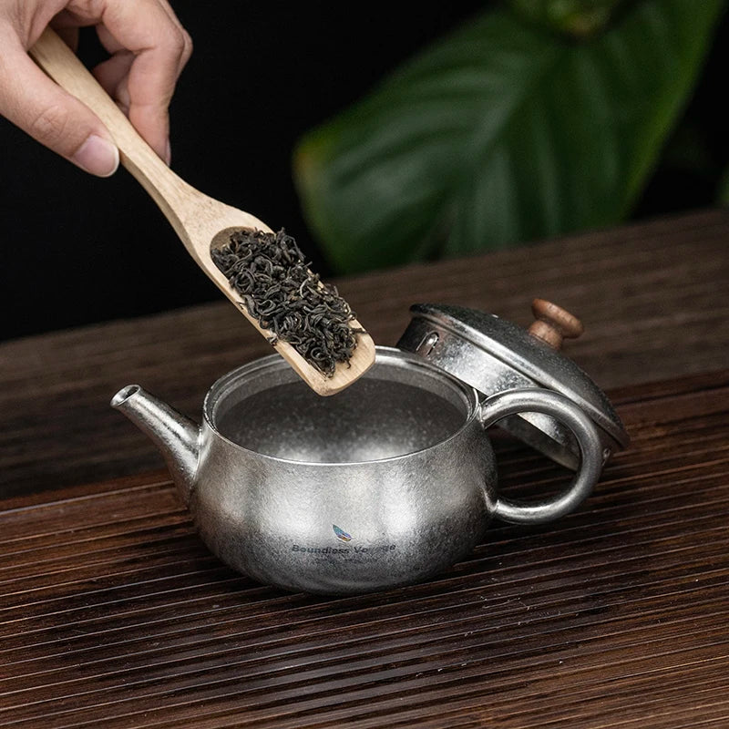 Boundless Voyage 260ml Titanium Teapot with Filter, Chinese Kung Fu Tea Set, Lightweight Portable for Camping Office Home Ti3106D