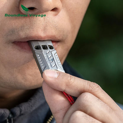 Titanium Whistle Emergency Survival Safety Whistles with Lanyard Loud