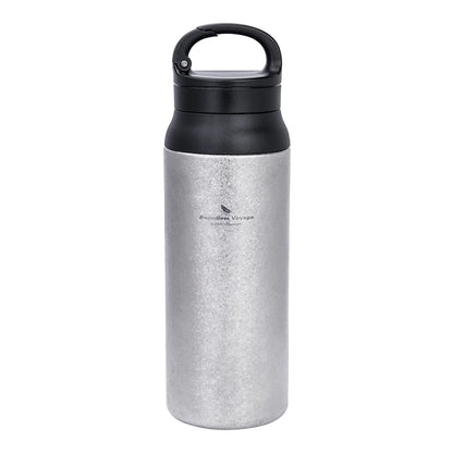 Boundless Voyage 600ml Titanium Vacuum Flask Double-Walled Insulated Bottle Reusable Travel Keeping Hot & Cold Coffee Tea Cup Ti3010D