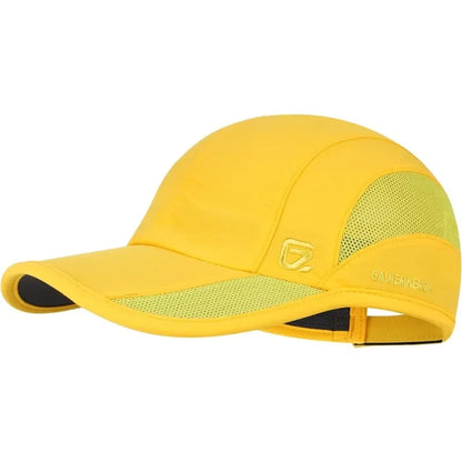GADIEMKENSD Quick Dry Cooling Mesh Baseball Cap for Running, Golf, Tennis & Sports - Sun Hat with Long Visor & Breathable Design