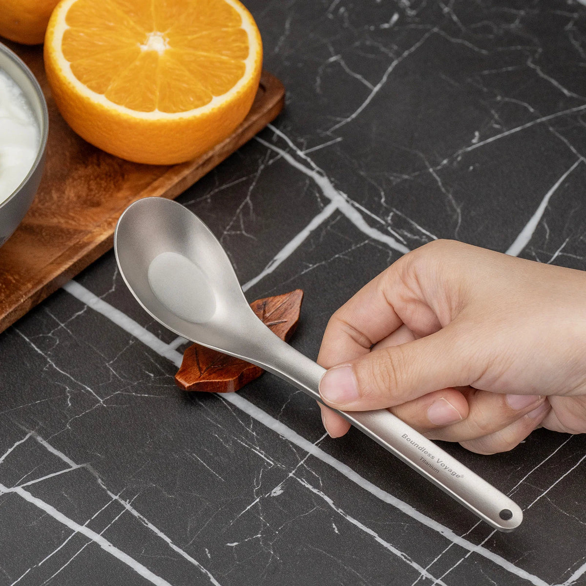 using-titanium-spoon-to-eat-soup-at-campsite