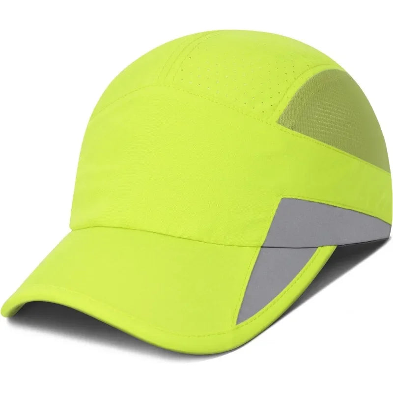 Men Women Running Cap Reflective Breathable Quick Dry Sports Hat Unisex Outdoor Cycling Hiking Adjustable GADIEMKENSD