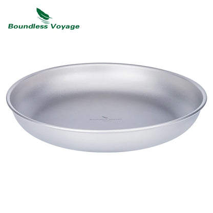 Boundless Voyage Titanium Plates Camping Shallow Side Dishes Outdoor Home Food Serving Dinnerware Portable Travel Tableware