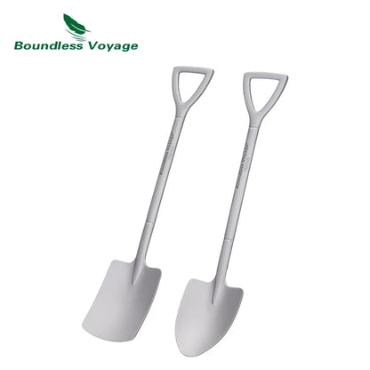 Boundless Voyage Titanium Shovel Spoon – Pointed & Square Styles, Ultralight, Ergonomic Ti1131T