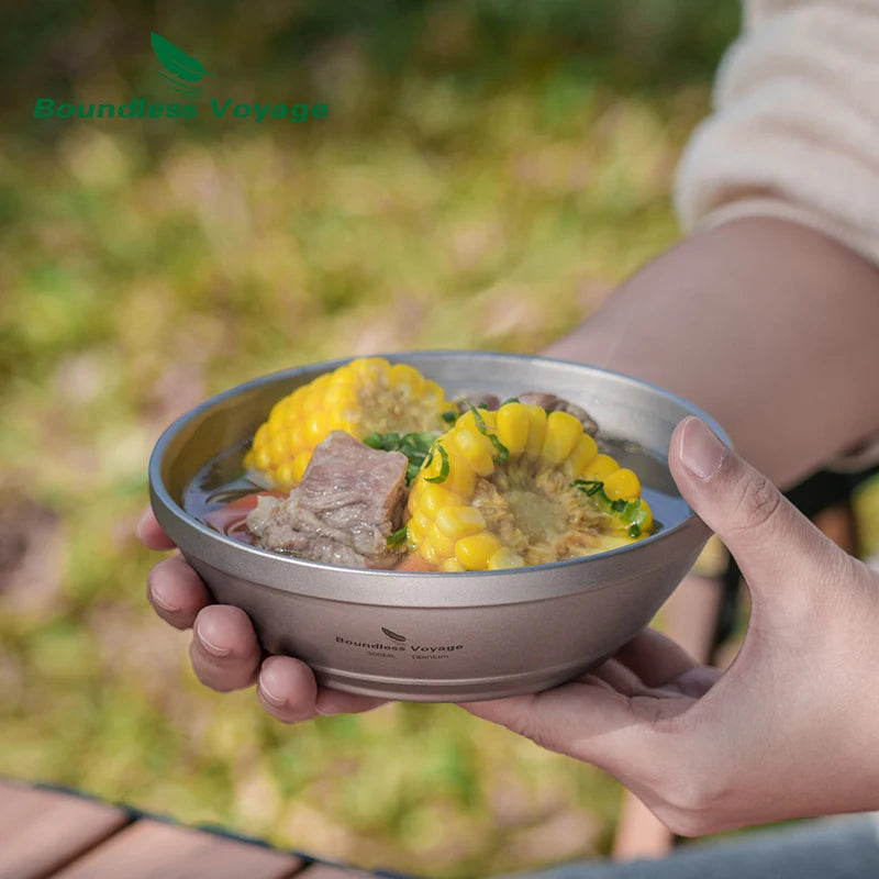 using-titanium-bowl-for-soup-at-campsite