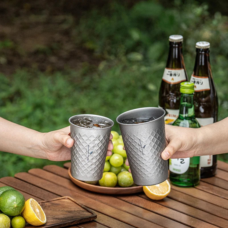 using-titanium-cups-for-drinks-at-campsite