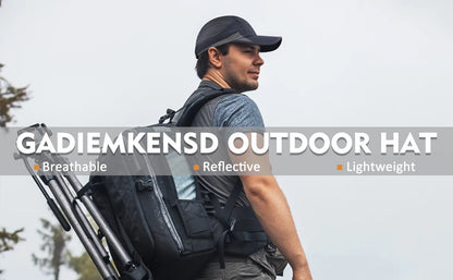 Men Women Running Cap Reflective Breathable Quick Dry Sports Hat Unisex Outdoor Cycling Hiking Adjustable GADIEMKENSD