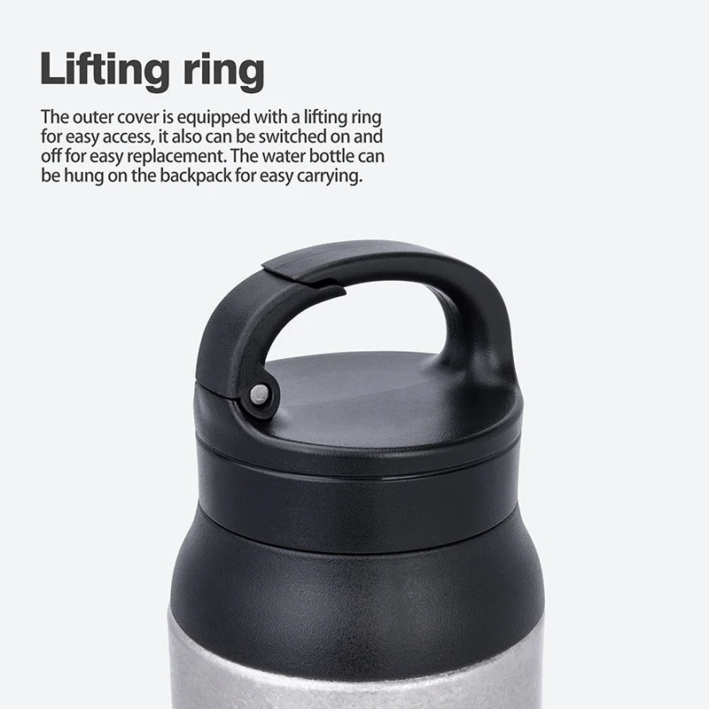 Boundless Voyage 600ml Titanium Vacuum Flask Double-Walled Insulated Bottle Reusable Travel Keeping Hot & Cold Coffee Tea Cup Ti3010D