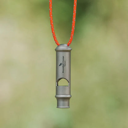 Titanium Emergency Whistle Survival Safety Gear Camping Signal Whistle with Lanyard Loud