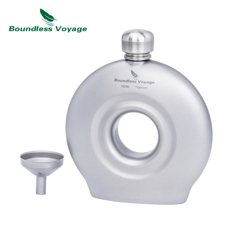 180ml Titanium Hip Flask Novelty Round Special-shaped Flask