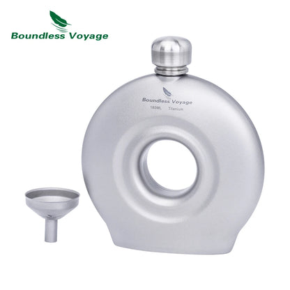 180ml Titanium Hip Flask Novelty Round Special-shaped Flask