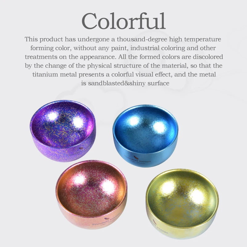 Boundless Voyage Titanium Ice Flower Cup – 30ml, Double-Wall, Unique Crystallized Texture, 4 Colors Ti3082D