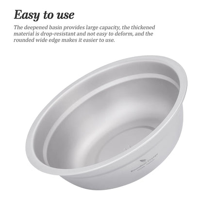 Boundless Voyage Titanium Bowl Rice Soup Salad Serving Bowl Ultralight Outdoor Camping Travel Durable Portable Tableware Ti1148T
