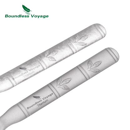 Boundless Voyage Titanium Tea Scoop Long Handle Ultralight Coffee Scoop Portable Loose Leaf Tea Spoon for Camping Home Kitchen