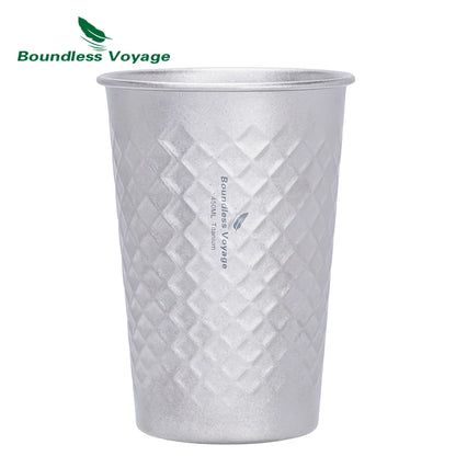 Boundless Voyage Diamond-Hammer Titanium Stackable Cup Set Ti3047D