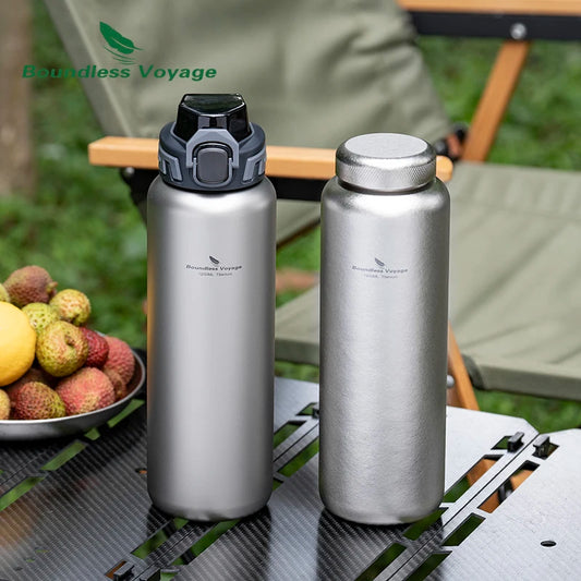 Boundless Voyage 1200ml Titanium Water Bottle with Dual Lids Ti3019D
