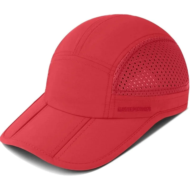 GADIEMKENSD Men Women Folding Climbing Peaked Cap Baseball Cap Outdoor Breathable Camping Hiking Quick Drying Trekking Sun Hat M38