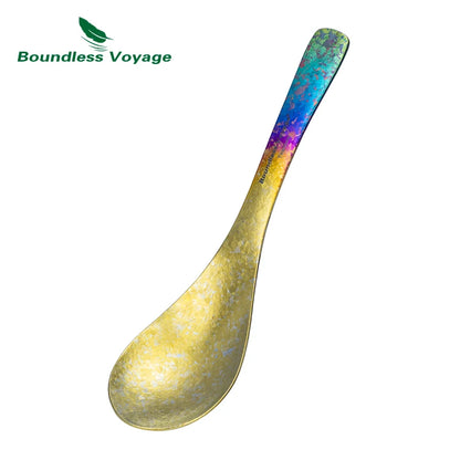 Boundless Voyage Titanium Soup Spoon – Deepened Design, Thickened Handle, 7 Colors Ti1067T