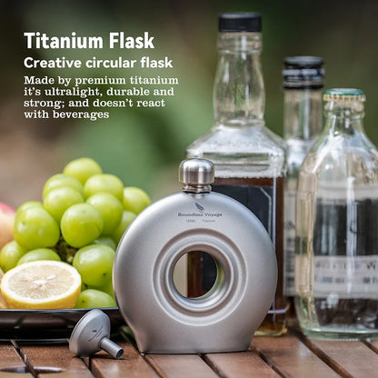 180ml Titanium Hip Flask Novelty Round Special-shaped Flask