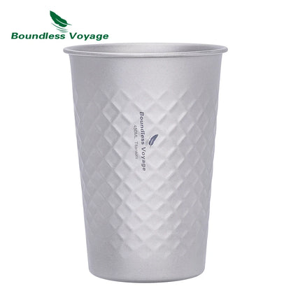 Boundless Voyage Diamond-Hammer Titanium Stackable Cup Set Ti3047D