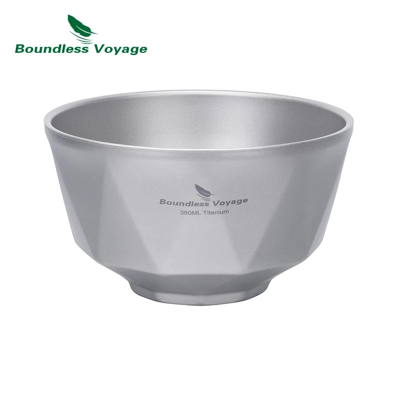 Boundless Voyage Diamond-Texture Titanium Double-Wall Bowl Set Ti1178T