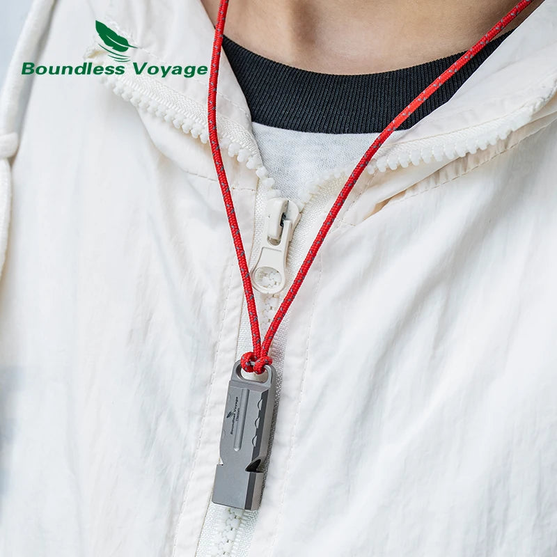 titanium-whistle-attached-to-backpack-for-hiking-safety
