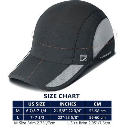 GADIEMKENSD Quick Dry Cooling Mesh Baseball Cap for Running, Golf, Tennis & Sports - Sun Hat with Long Visor & Breathable Design