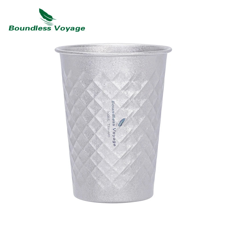Boundless Voyage Diamond-Hammer Titanium Stackable Cup Set Ti3047D