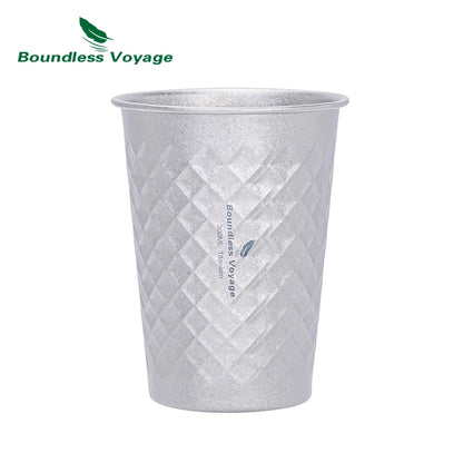 Boundless Voyage Diamond-Hammer Titanium Stackable Cup Set Ti3047D