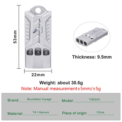 Titanium Whistle Emergency Survival Safety Whistles with Lanyard Loud