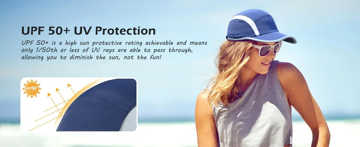 GADIEMKENSD Reflective Folding Outdoor Hat Unstructured Design UPF 50+ Sun Protection Sport Hats for Womens and Mens