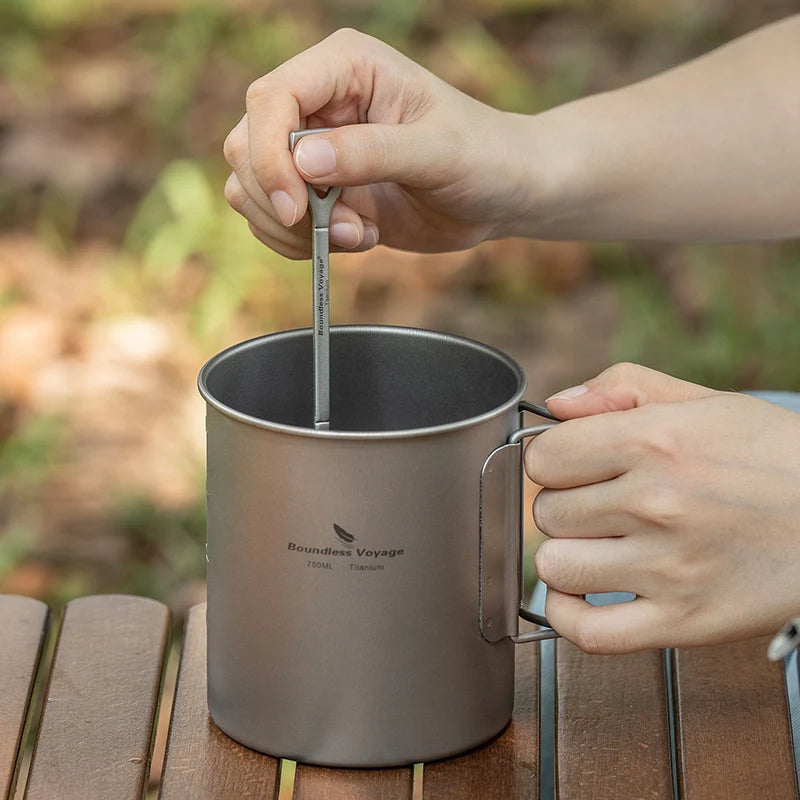 Boundless Voyage Titanium Shovel Spoon – Pointed & Square Styles, Ultralight, Ergonomic Ti1131T