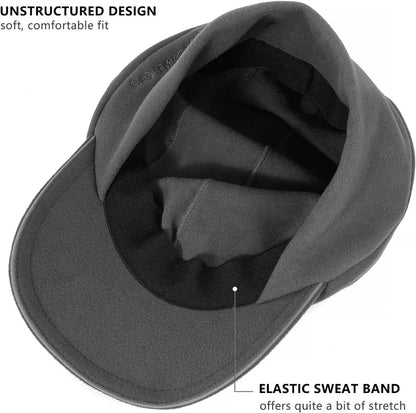 GADIEMKENSD Women's Winter Fleece Ponytail Hat Reflective Baseball Cap with Drop down Ear Warmers Golf Sports Cap M24
