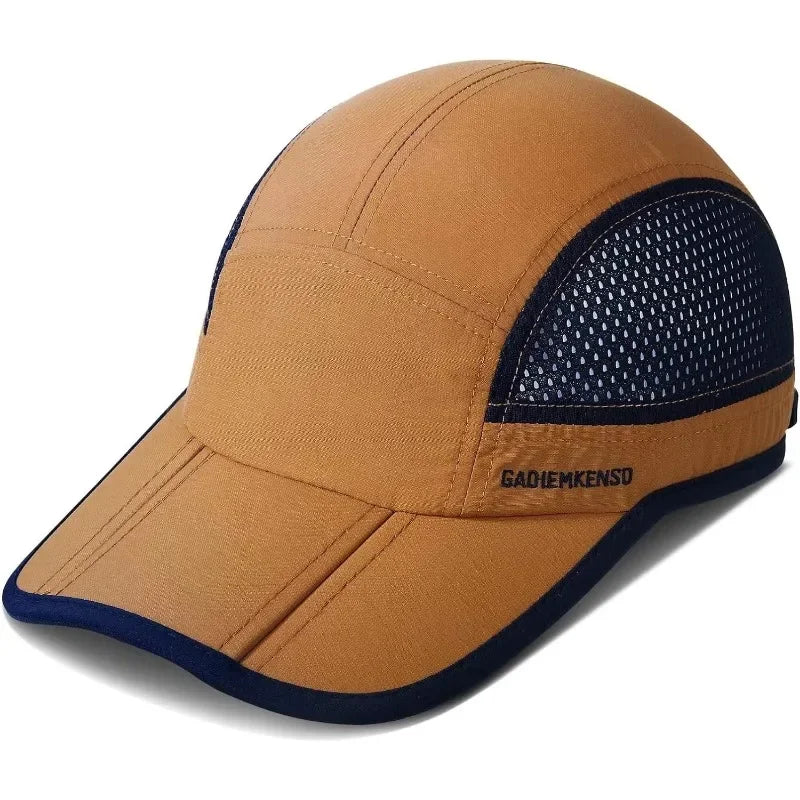 GADIEMKENSD Men Women Folding Climbing Peaked Cap Baseball Cap Outdoor Breathable Camping Hiking Quick Drying Trekking Sun Hat M38