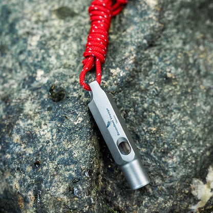 Boundless Voyage 120dB Titanium Whistle Emergency Survival Safety Whistle with Lanyard Loud for Outdoor Camping Coaches Training Ti9015O
