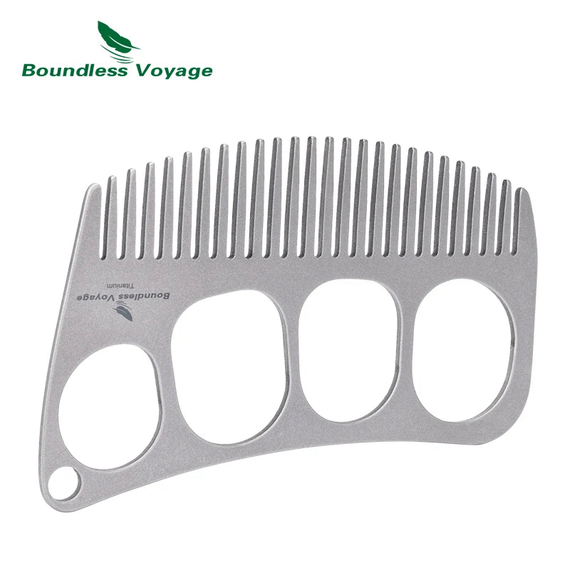 Boundless Voyage Titanium Comb – Four-Hole Design, Anti-Static, 3 Finishes Ti9011C