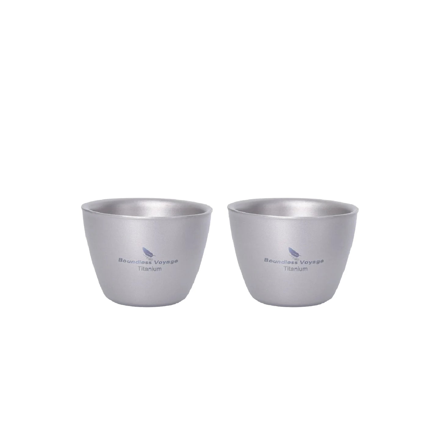 Boundless Voyage 40ml Titanium Tea Cups Mini Double-walled Sake Cup Wine Mug Outdoor Camping Tableware Durable Drinkware Ti3089D