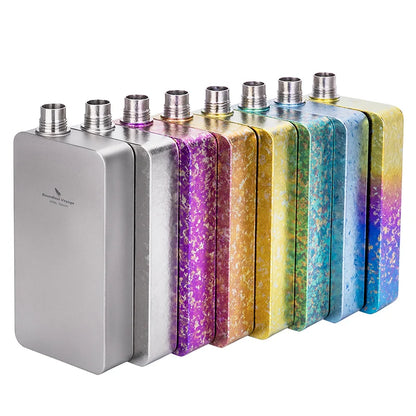 Boundless Voyage 400ml Titanium Flask Leakproof Metal Liquor Wine Bottle Ultralight for Camping & Travel Gift for Men Ti3267D