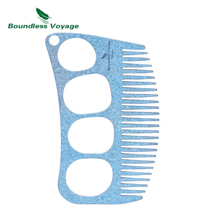 Boundless Voyage Titanium Comb – Four-Hole Design, Anti-Static, 3 Finishes Ti9011C
