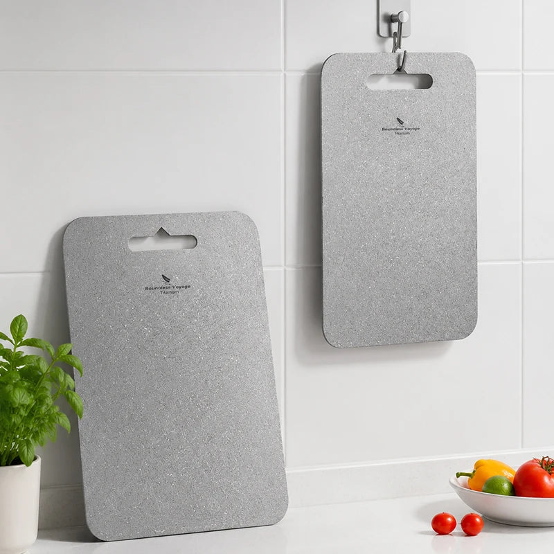 Boundless Voyage Pure Titanium Cutting Board Multifunctional Chopping Board for Kitchen Lightweight Camping Cutting Mat Ti5009P